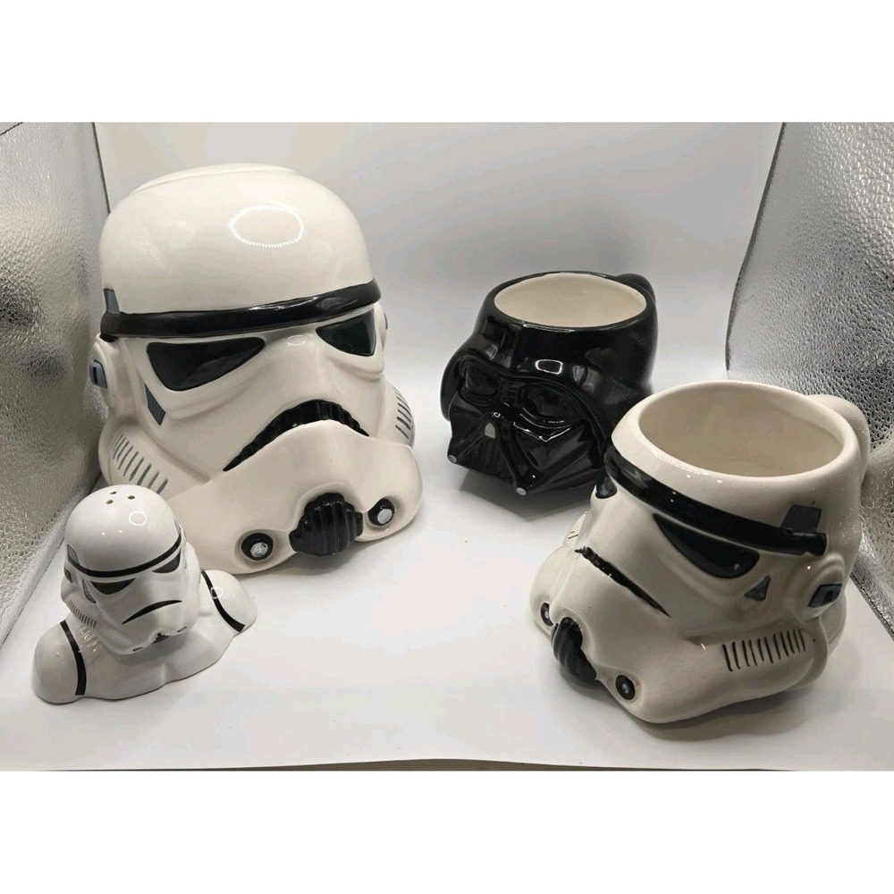 Star Wars Stormtrooper Cookie Jar Darth Vader Mug Stormtrooper Mug Lot Set